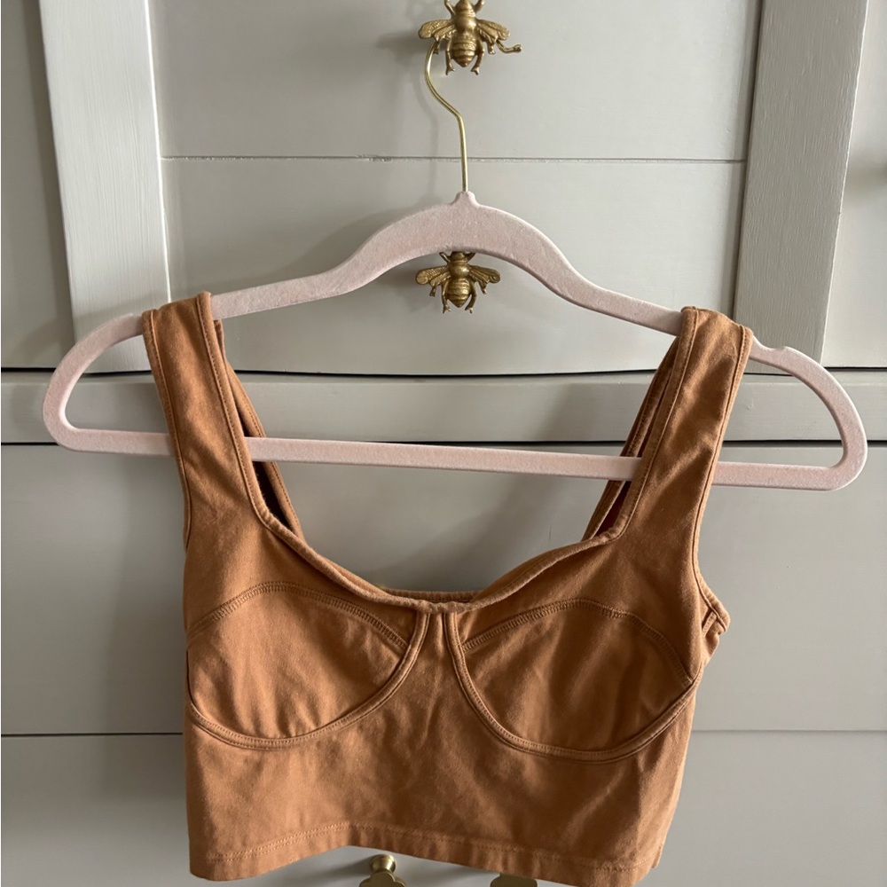 Brown Cropped Tank Top